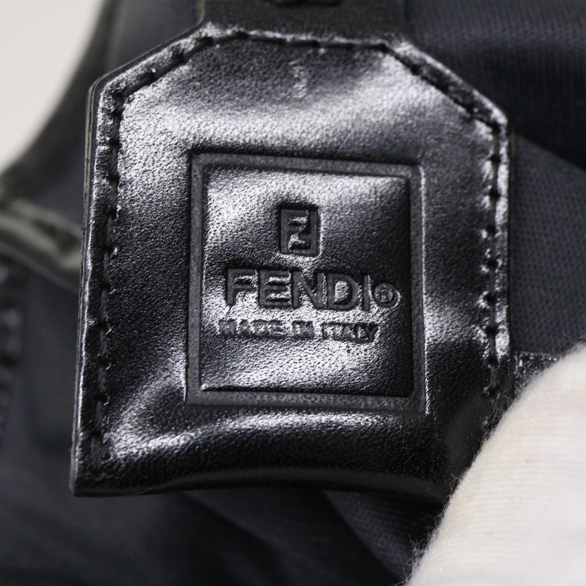 FENDI Zucca Canvas Hand Bag Black am2474g
