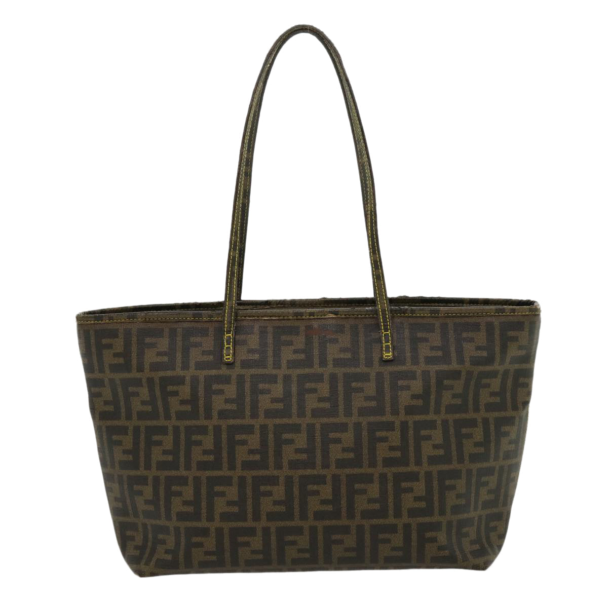 FENDI Zucca Canvas Shoulder Bag 2Set Black Brown am2696g