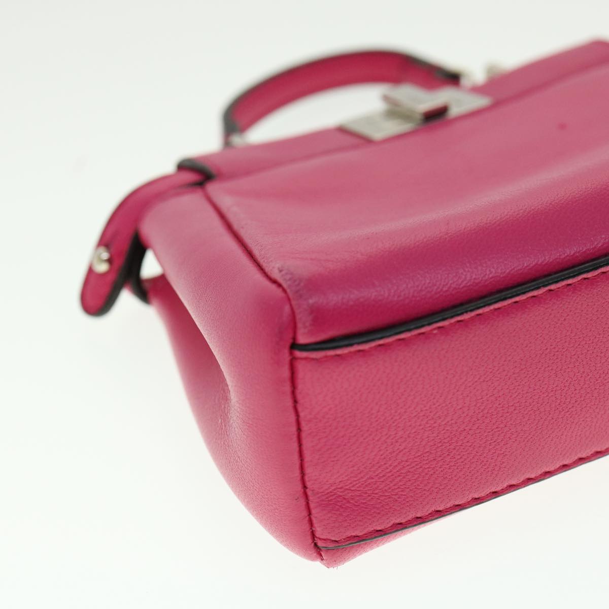 FENDI Micro Peek A Boo Hand Bag Leather 2way Pink am2705gA