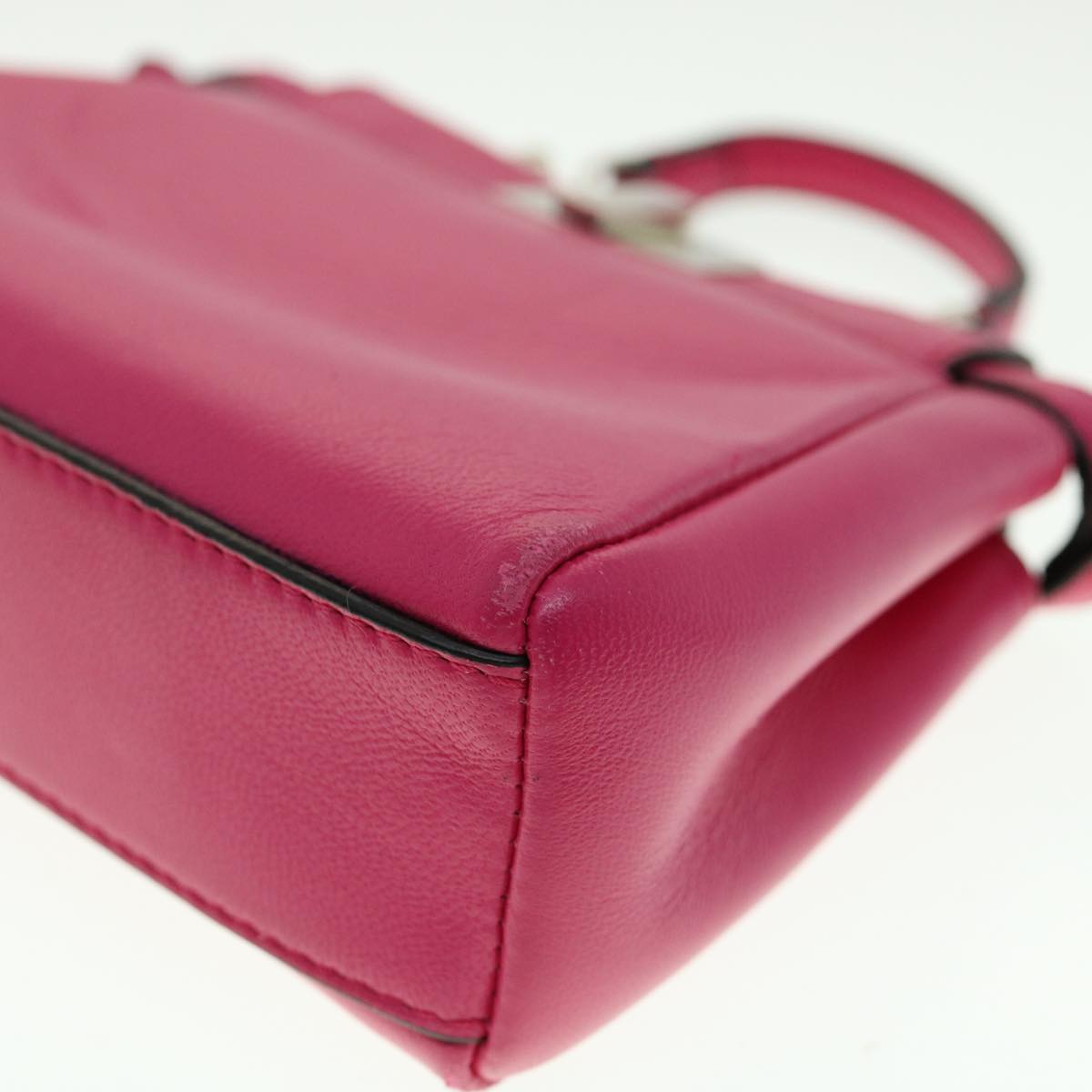 FENDI Micro Peek A Boo Hand Bag Leather 2way Pink am2705gA