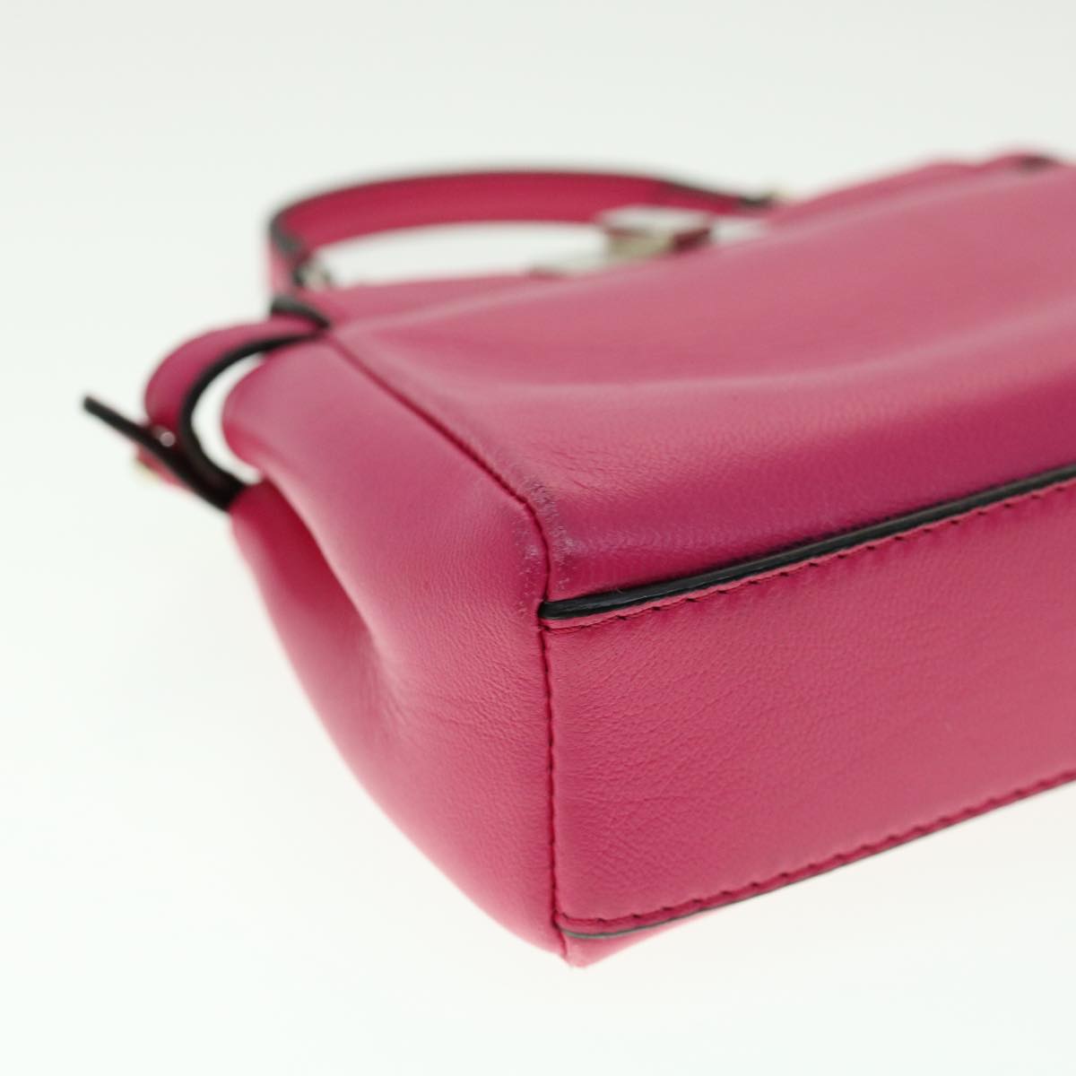 FENDI Micro Peek A Boo Hand Bag Leather 2way Pink am2705gA