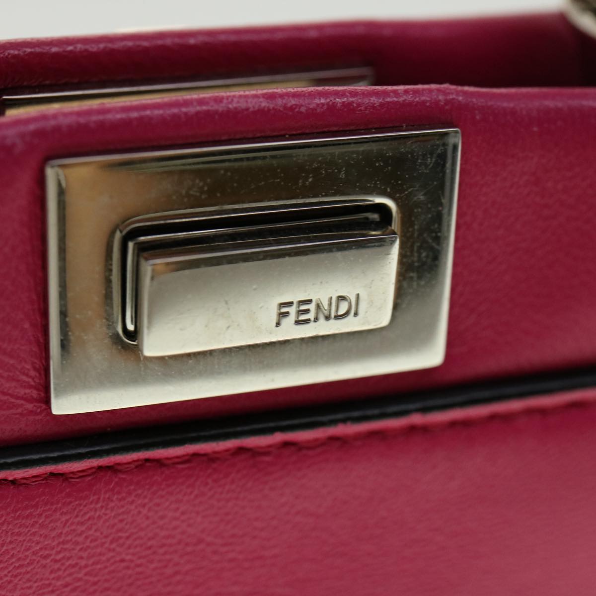 FENDI Micro Peek A Boo Hand Bag Leather 2way Pink am2705gA