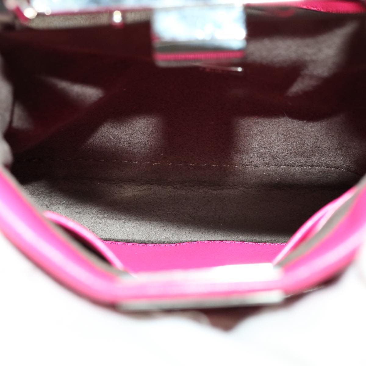 FENDI Micro Peek A Boo Hand Bag Leather 2way Pink am2705gA