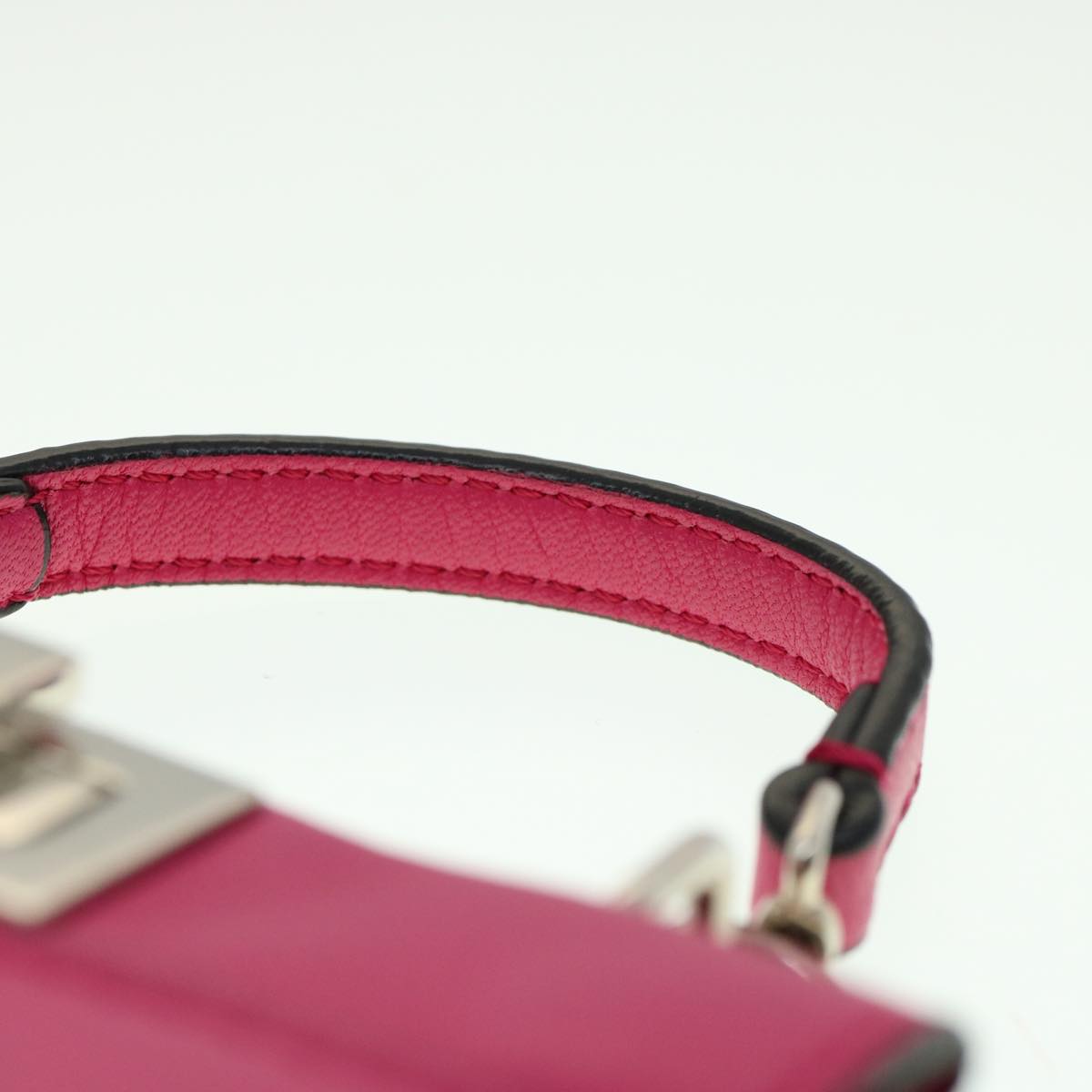 FENDI Micro Peek A Boo Hand Bag Leather 2way Pink am2705gA
