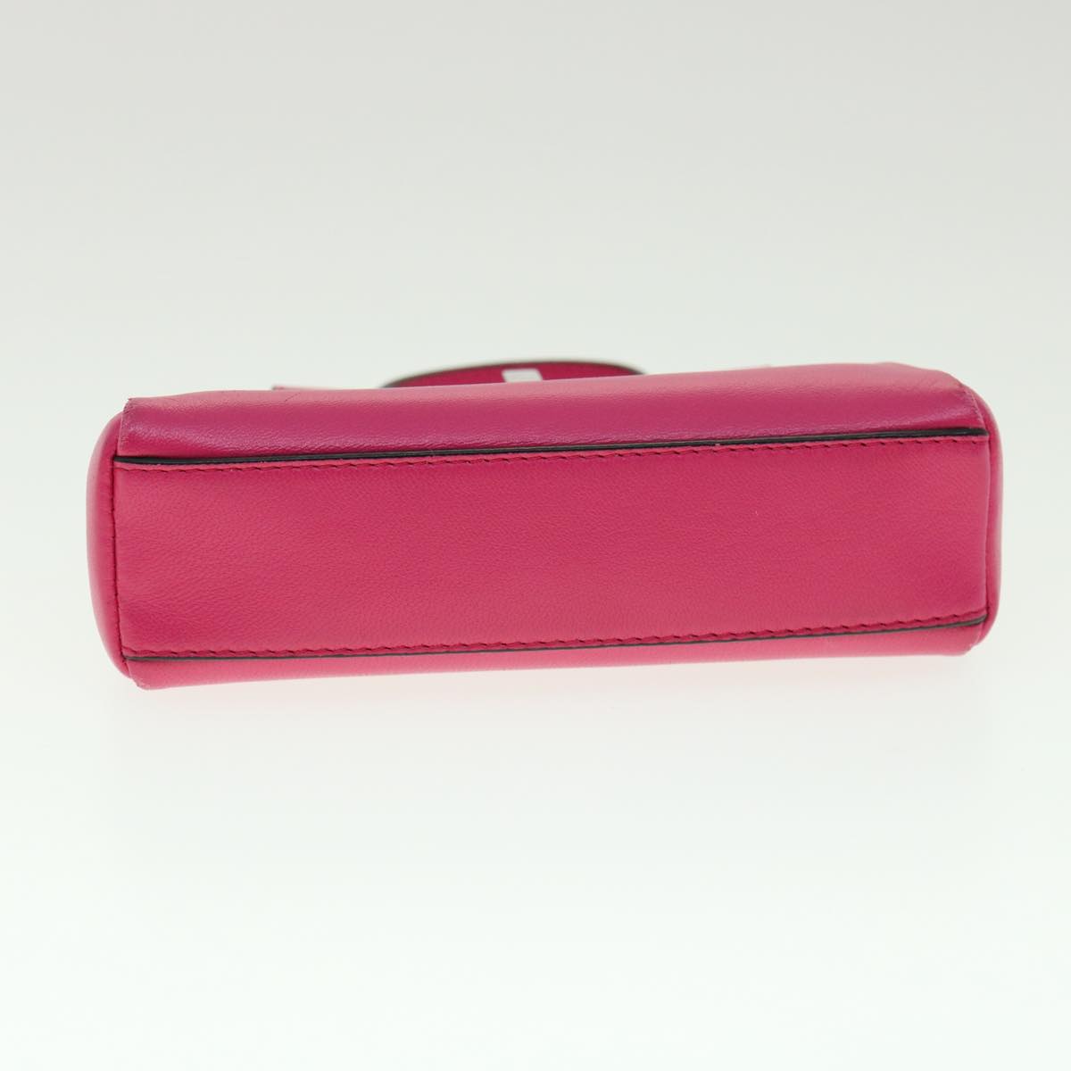 FENDI Micro Peek A Boo Hand Bag Leather 2way Pink am2705gA