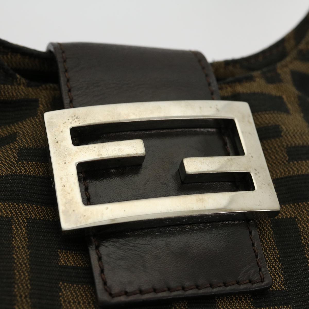 FENDI Zucca Canvas Mamma bucket Shoulder Bag Brown am2731g