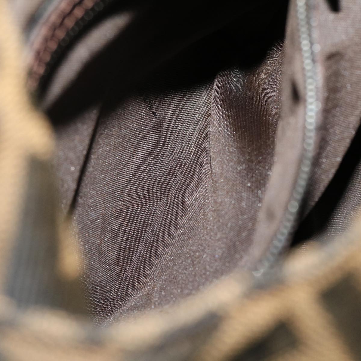 FENDI Zucca Canvas Mamma bucket Shoulder Bag Brown am2731g
