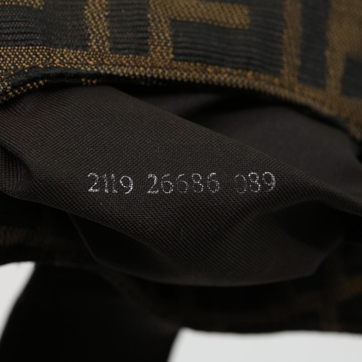 FENDI Zucca Canvas Mamma bucket Shoulder Bag Brown am2731g