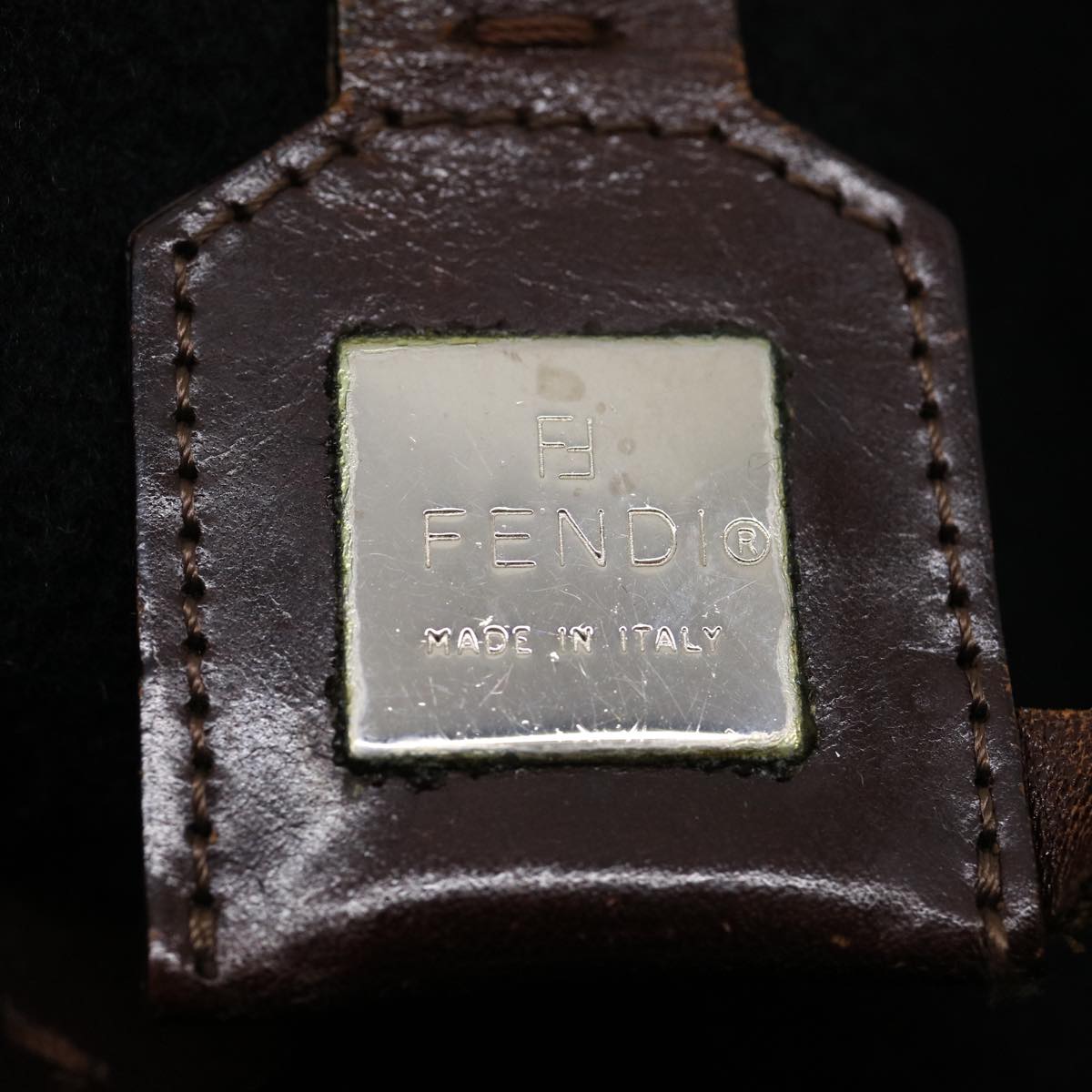 FENDI Zucca Canvas Tote Bag Wool Brown am2733g