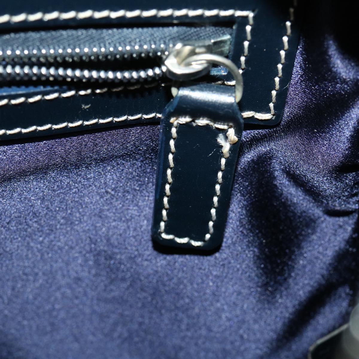 FENDI Zucchino Canvas Hand Bag Navy am2737g