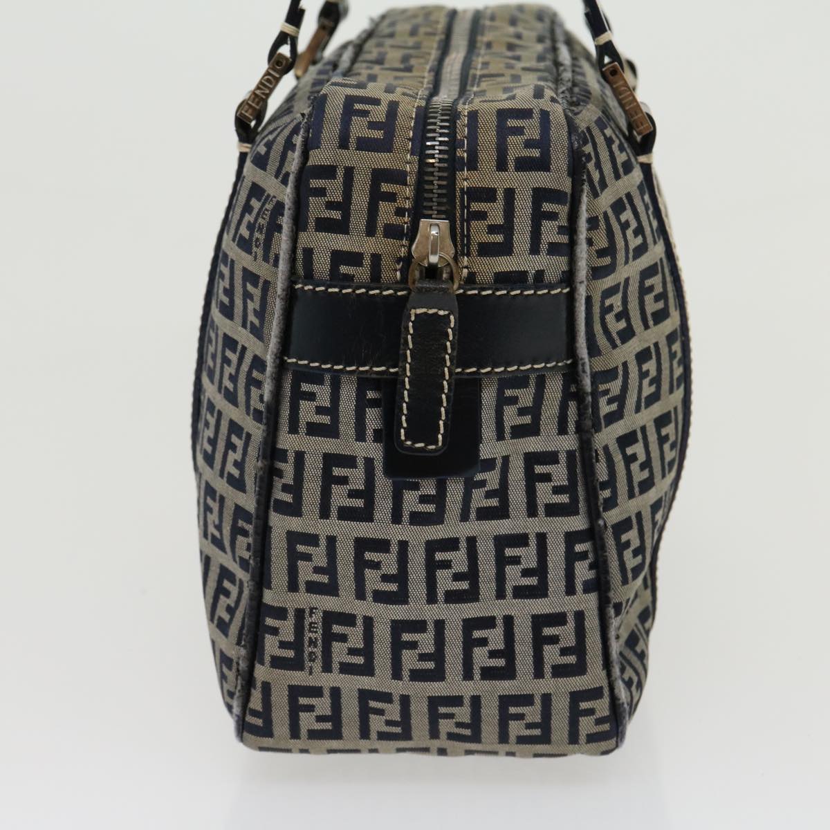 FENDI Zucchino Canvas Hand Bag Navy am2737g