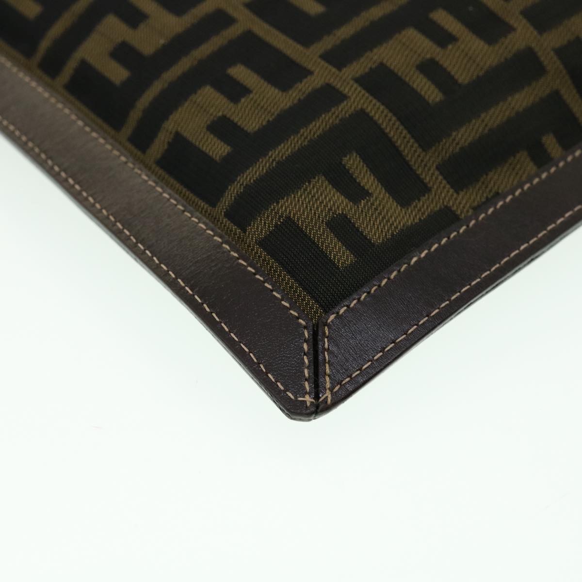 FENDI Zucca Canvas Clutch Bag Brown am2779g