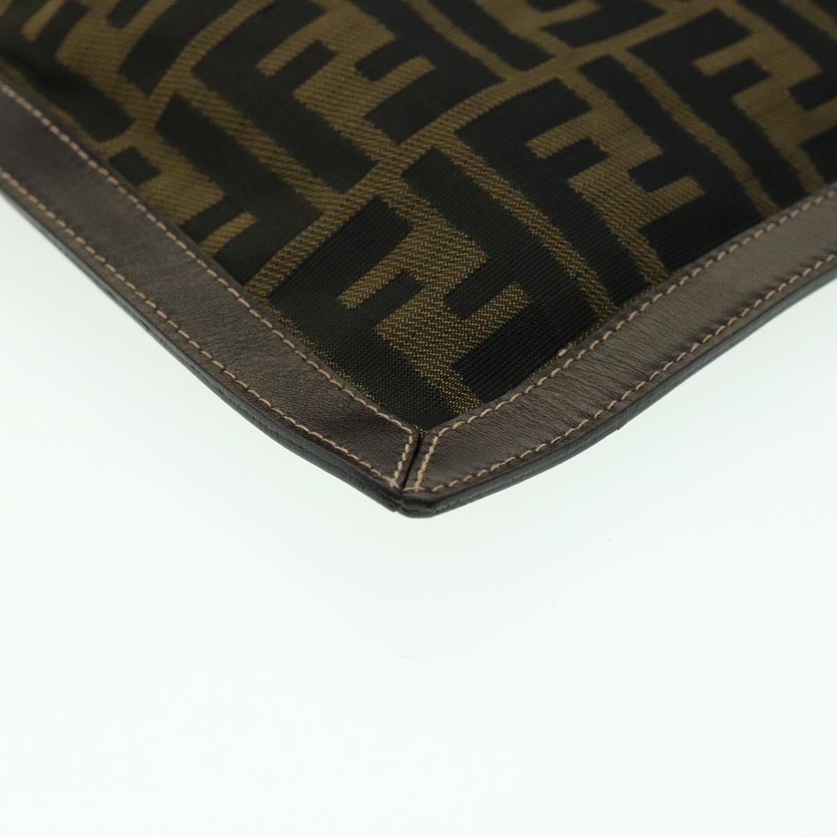 FENDI Zucca Canvas Clutch Bag Brown am2779g