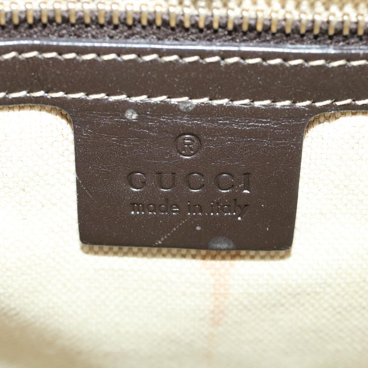 GUCCI Web Sherry Line GG Canvas Tote Bag Beige Green Red am2786g