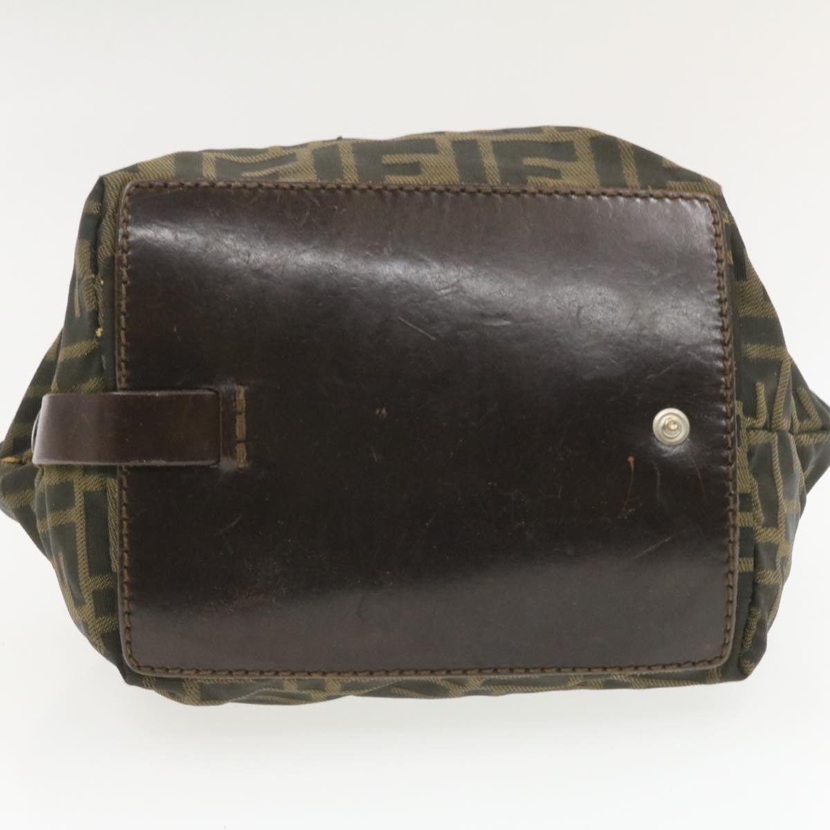 FENDI Zucca Canvas Hand Bag Brown Black **Sticky am375g