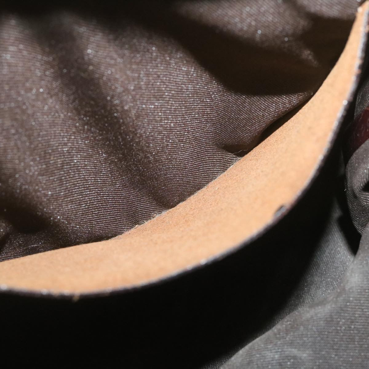 FENDI Zucca Canvas Hand Bag Brown Black am808g
