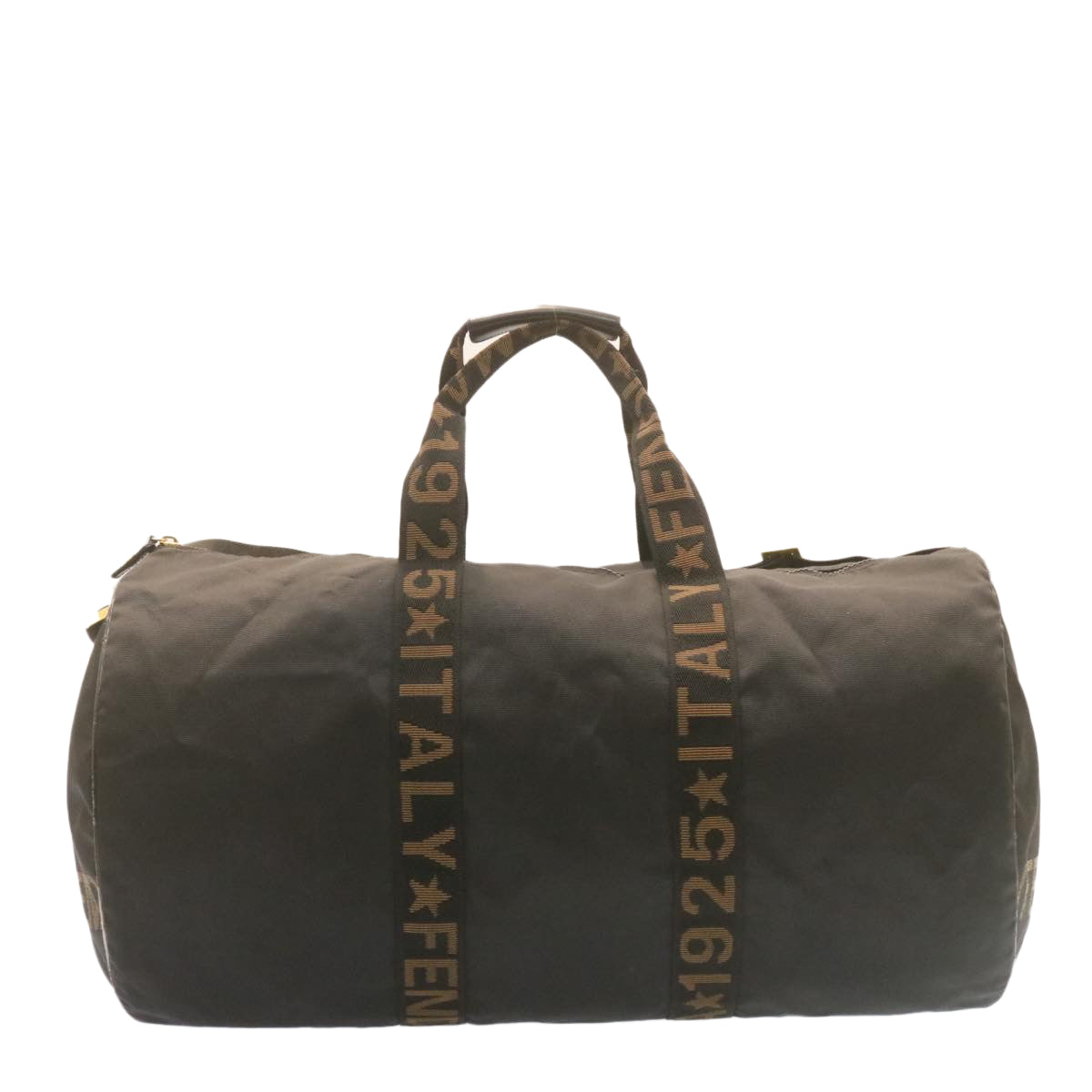 FENDI Boston Bag Nylon 2Way Black Auth am998g