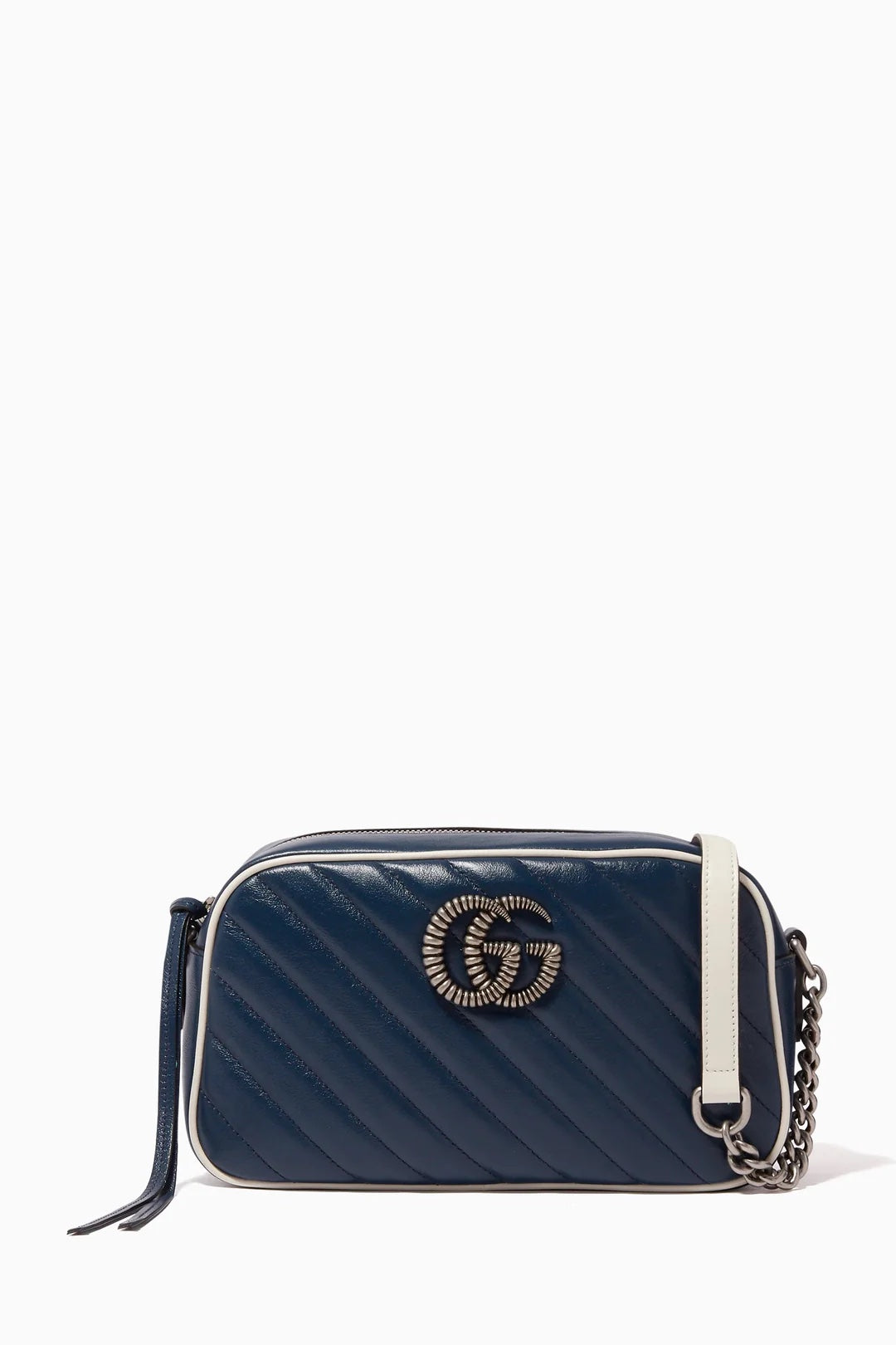 GUCCI GG MARMONT CALFSKIN LEATHER SMALL TORCHON SHOULDER BAG
