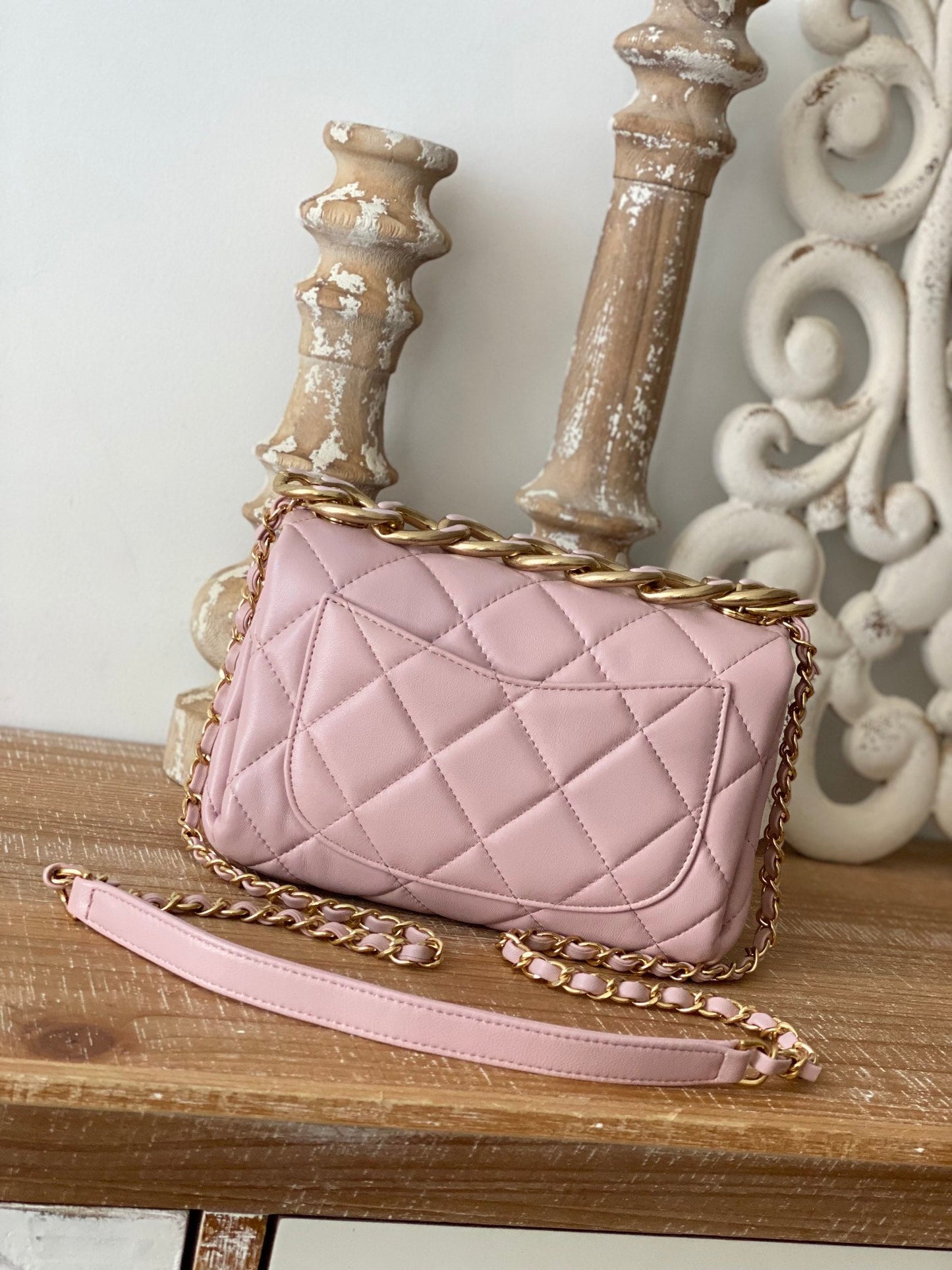 CHL Classic GLAMIamond GlamIap Bag Light PiNike For Women Bags 9.1in/23cm