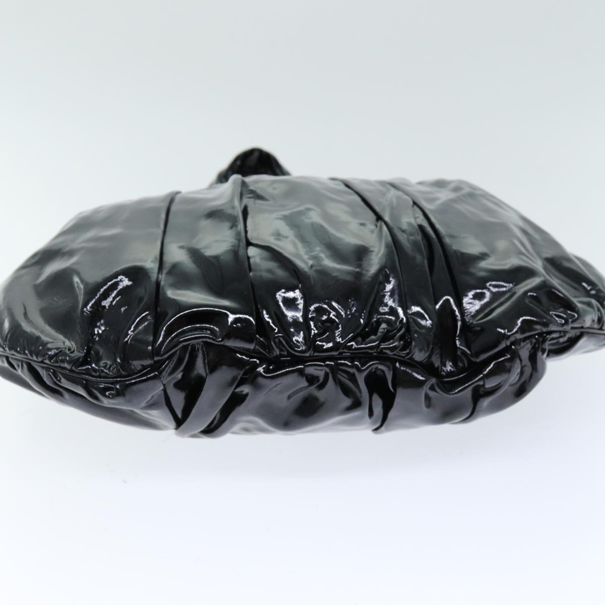 GUCCI Histeria Hand Bag Enamel 2way Black 197016 hk1277