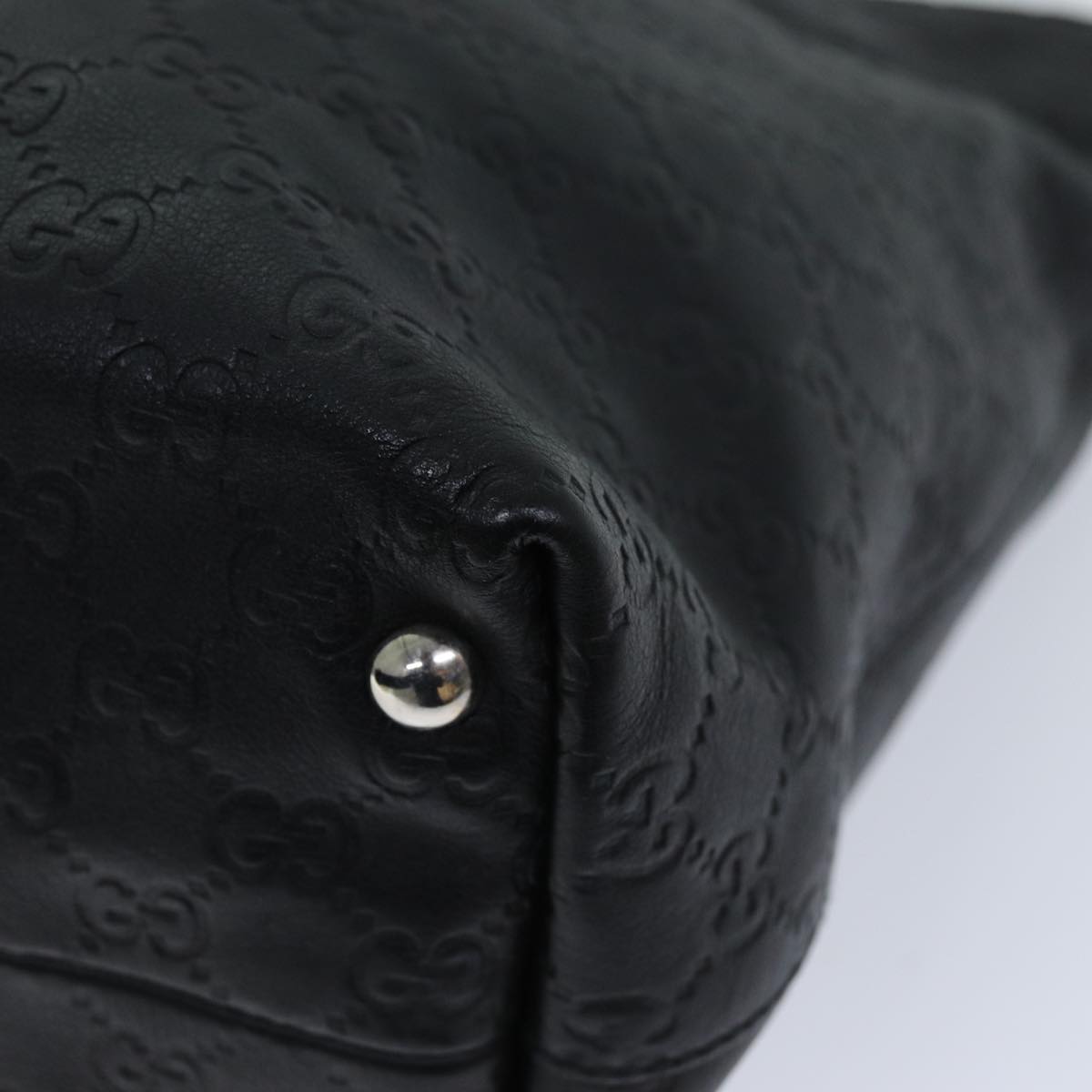 GUCCI GG Canvas Guccissima Horsebit Tote Bag Black 229852 hk1292