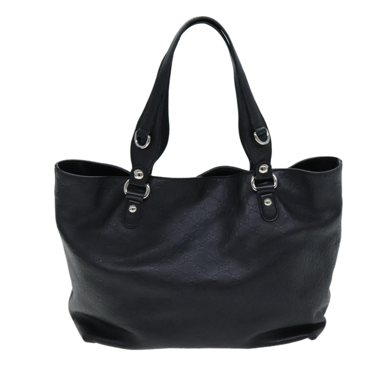 GUCCI GG Canvas Guccissima Horsebit Tote Bag Black 229852 hk1292