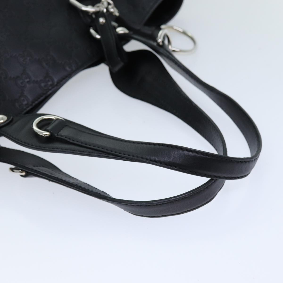 GUCCI GG Canvas Guccissima Horsebit Tote Bag Black 229852 hk1292