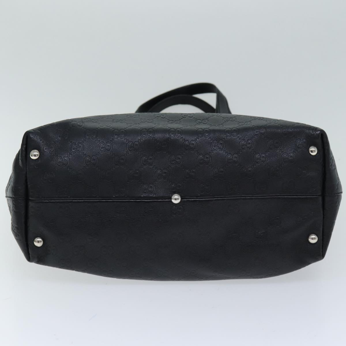 GUCCI GG Canvas Guccissima Horsebit Tote Bag Black 229852 hk1292
