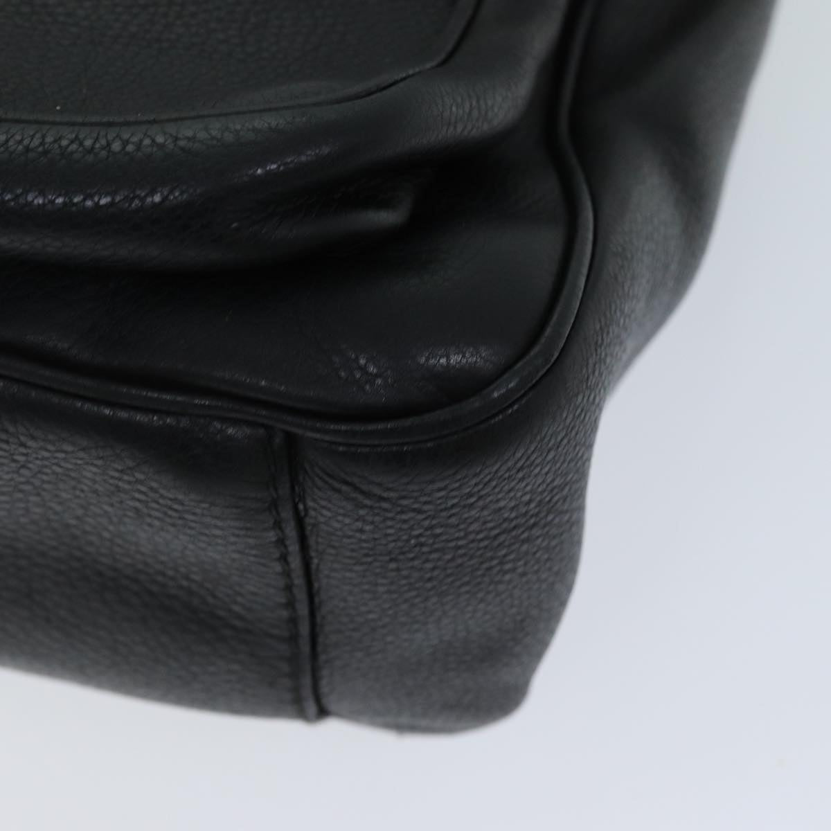 GUCCI Hand Bag Leather 2way Black hk1295