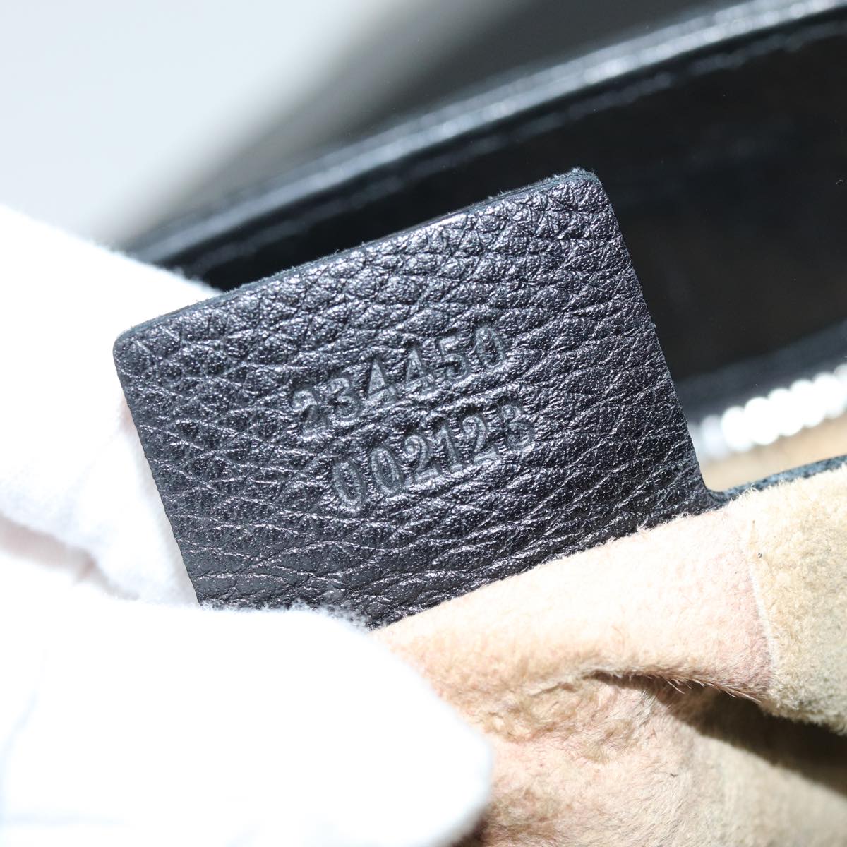 GUCCI Hand Bag Leather 2way Black hk1295