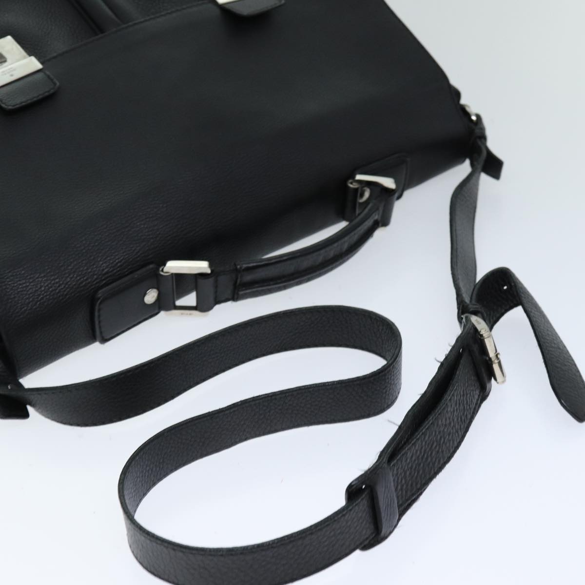 GUCCI Hand Bag Leather 2way Black hk1295