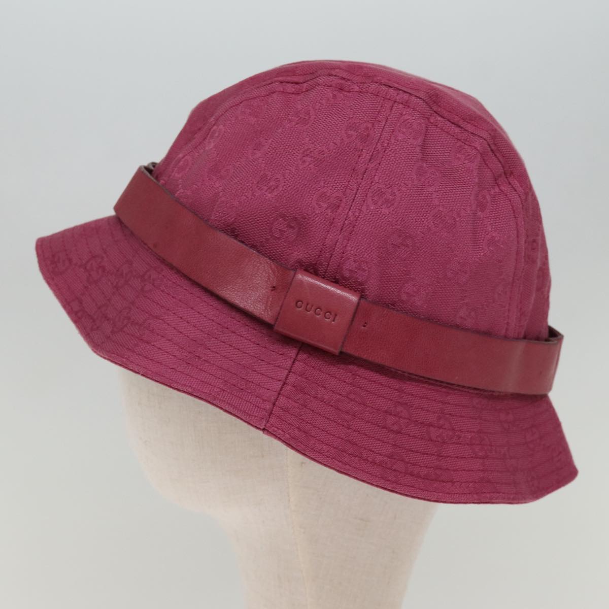 GUCCI GG Canvas Hat M Red 030367 hk1310
