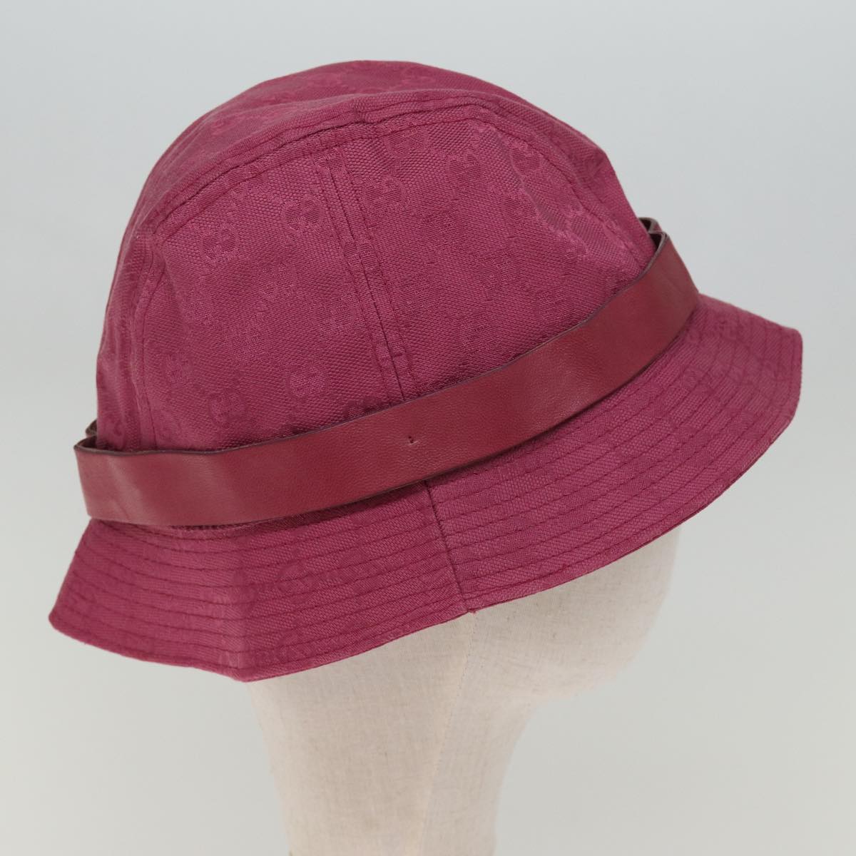 GUCCI GG Canvas Hat M Red 030367 hk1310