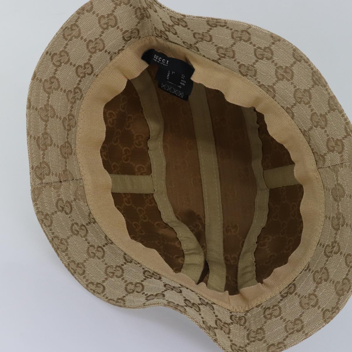GUCCI GG Canvas Hat XL Beige hk1407