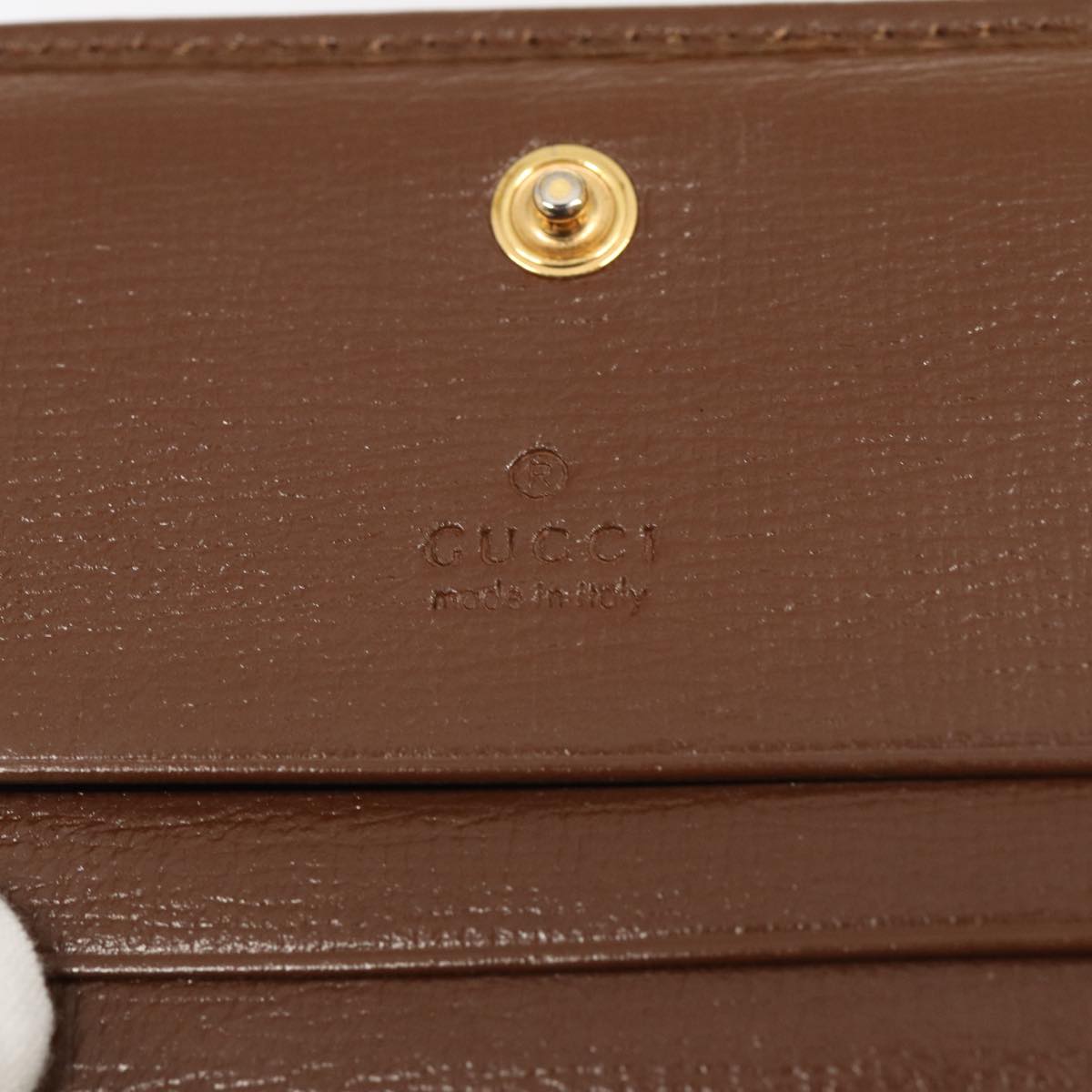GUCCI Horsebit GG Supreme Compact Wallet PVC Beige 621887 hk1408