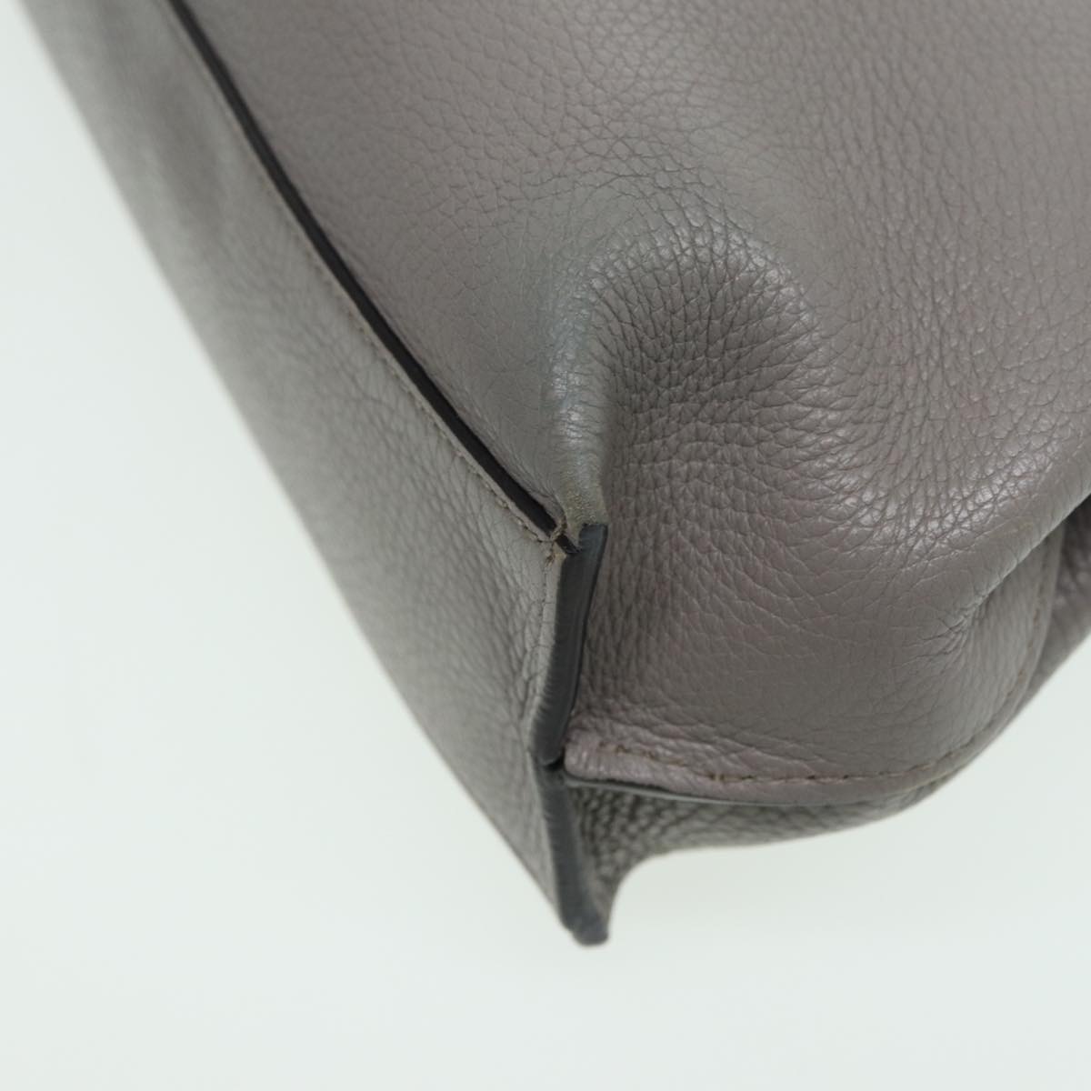 GUCCI Bamboo Daily Hand Bag Leather Gray 370831 hk1420