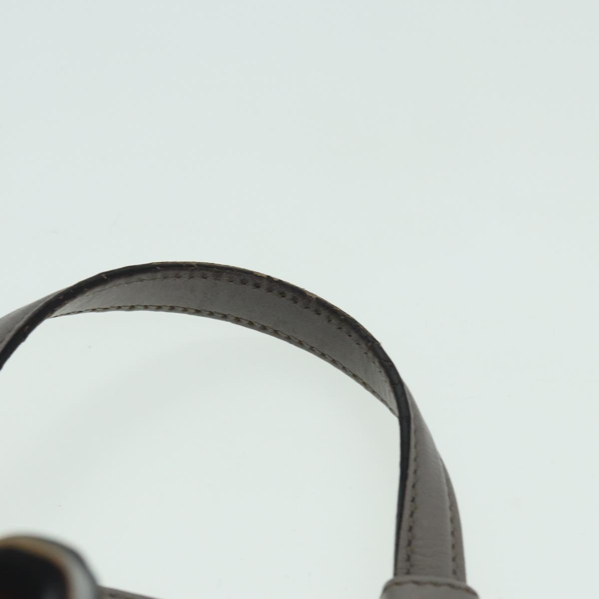 GUCCI Bamboo Daily Hand Bag Leather Gray 370831 hk1420