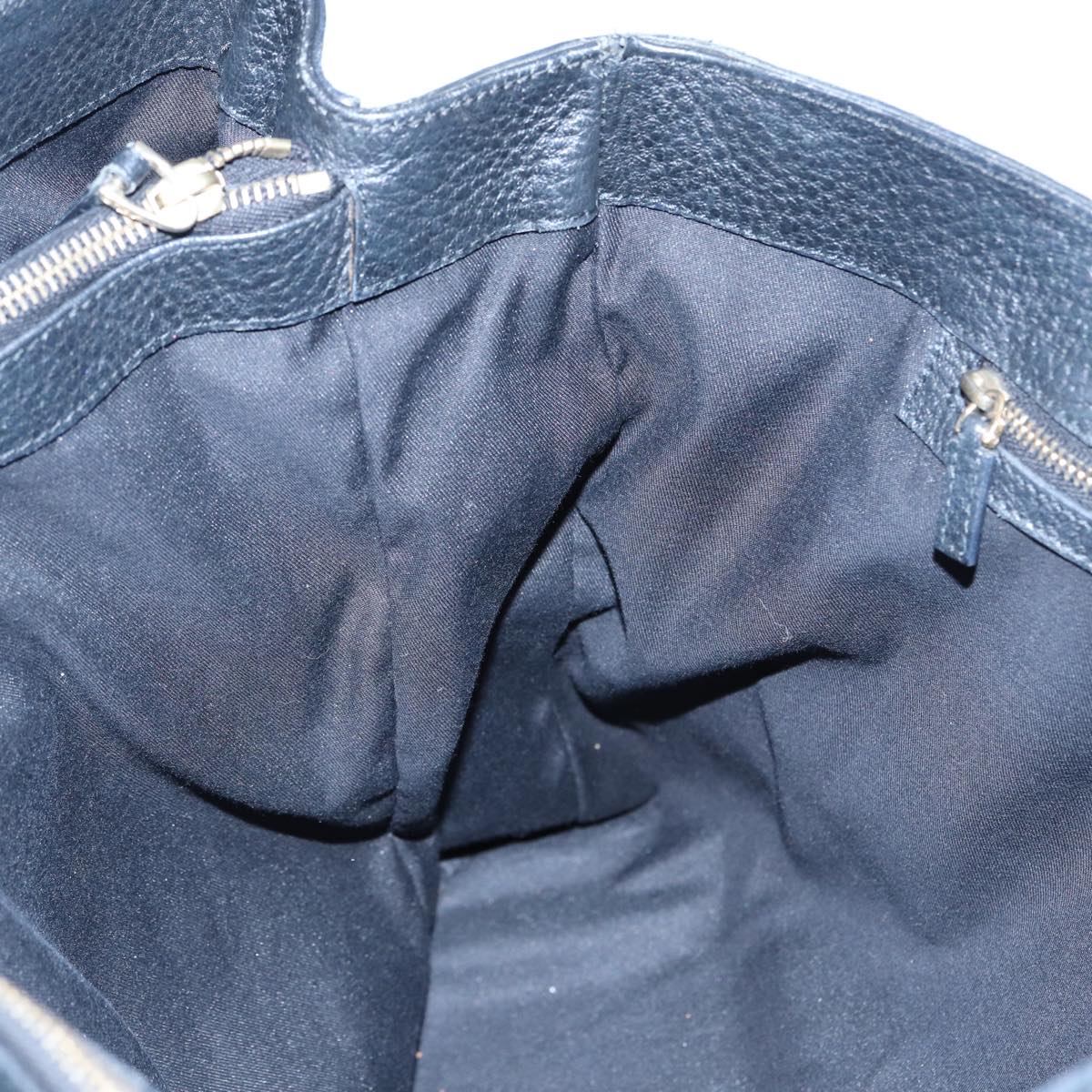 GUCCI Hand Bag Leather Black 130994 hk1433