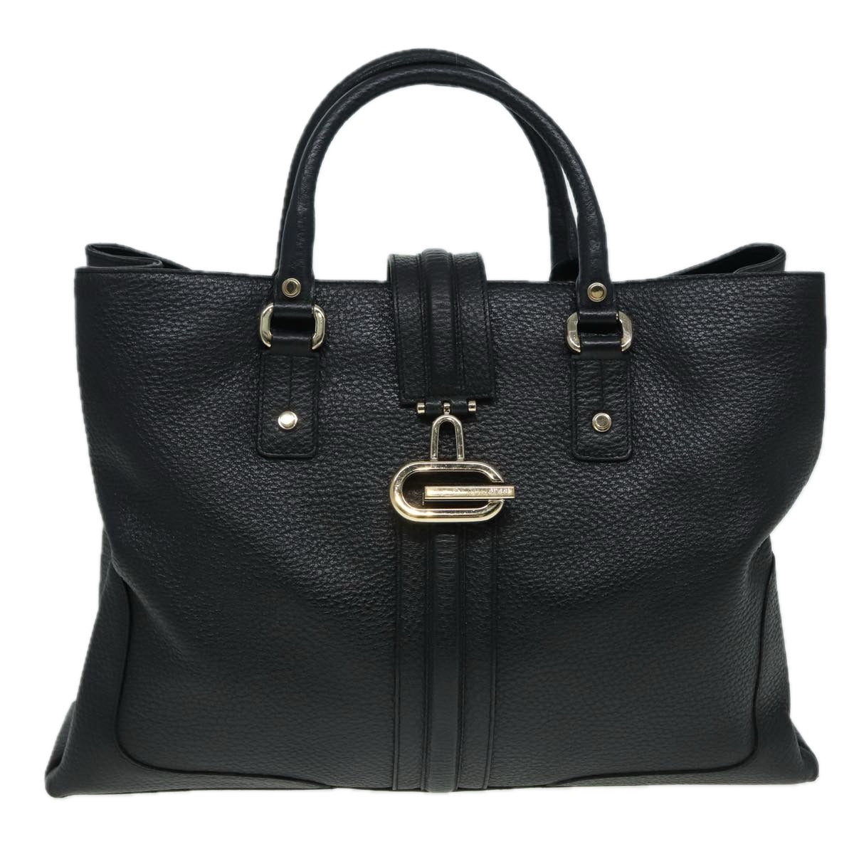 GUCCI Hand Bag Leather Black 130994 hk1433