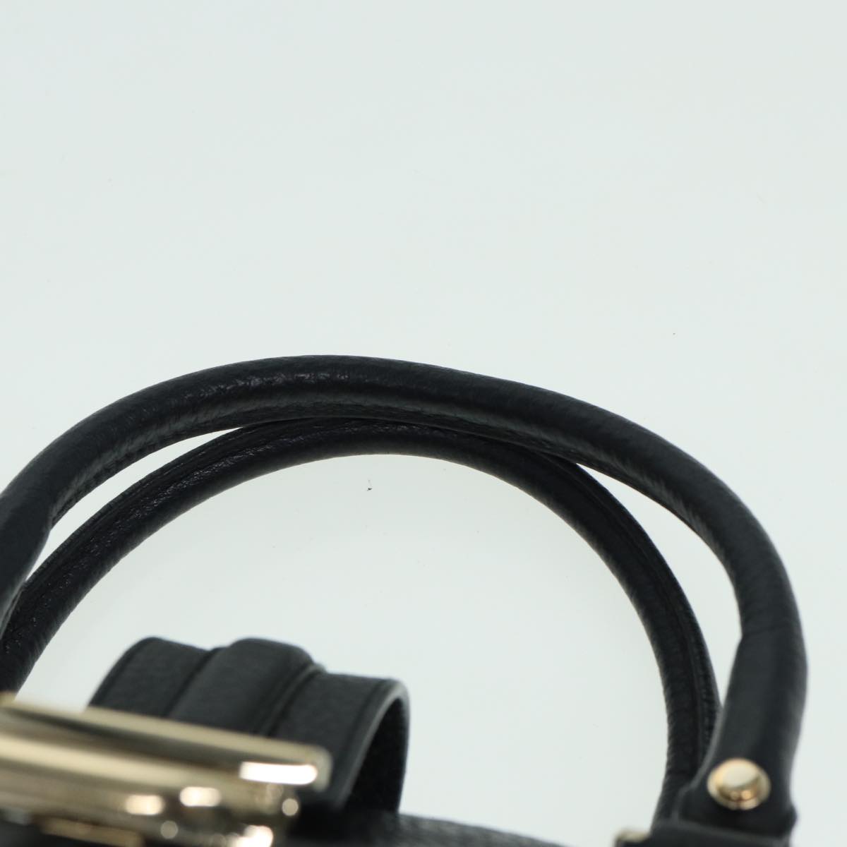 GUCCI Hand Bag Leather Black 130994 hk1433