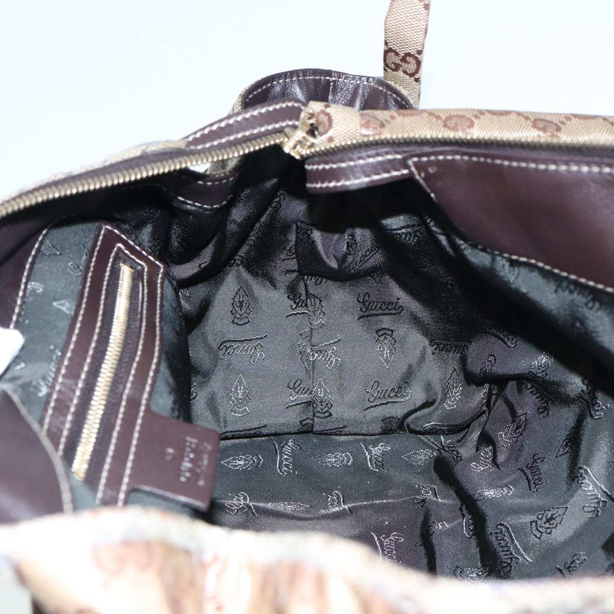 GUCCI GG Crystal Hand Bag Beige 197020 hk1447