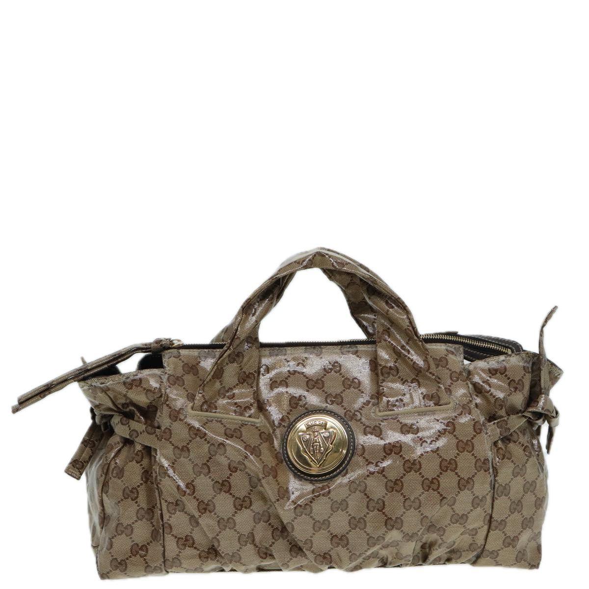GUCCI GG Crystal Hand Bag Beige 197020 hk1447
