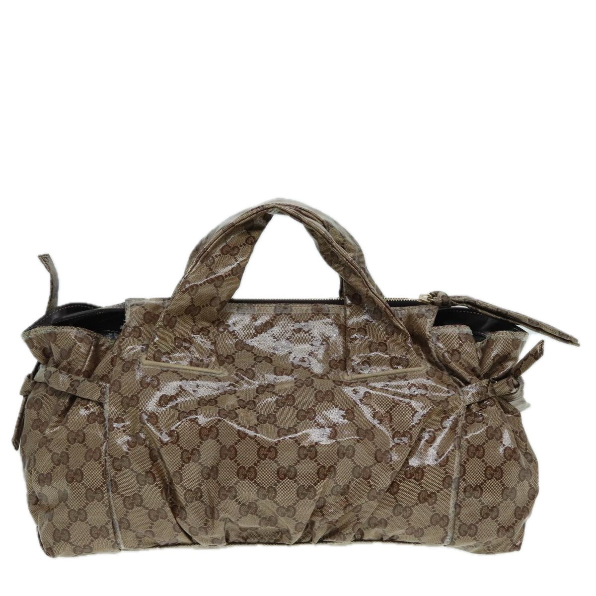 GUCCI GG Crystal Hand Bag Beige 197020 hk1447