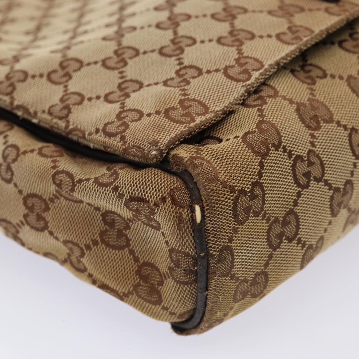 GUCCI GG Canvas Shoulder Bag Beige 146236 hk1458