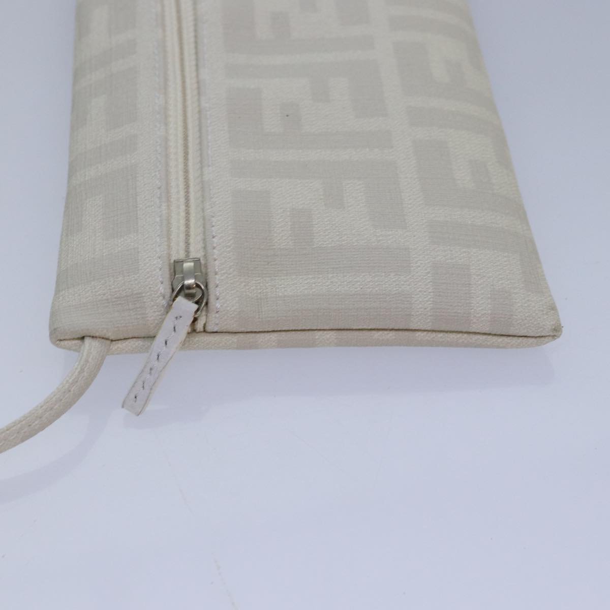 FENDI Tote Bag Nylon White Silver hk1586