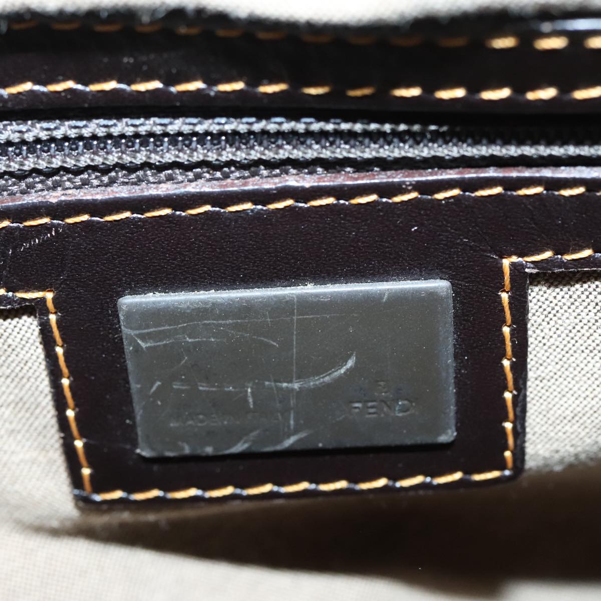 FENDI Zucchino Tote Bag Nylon Beige 8BN174 hk1659