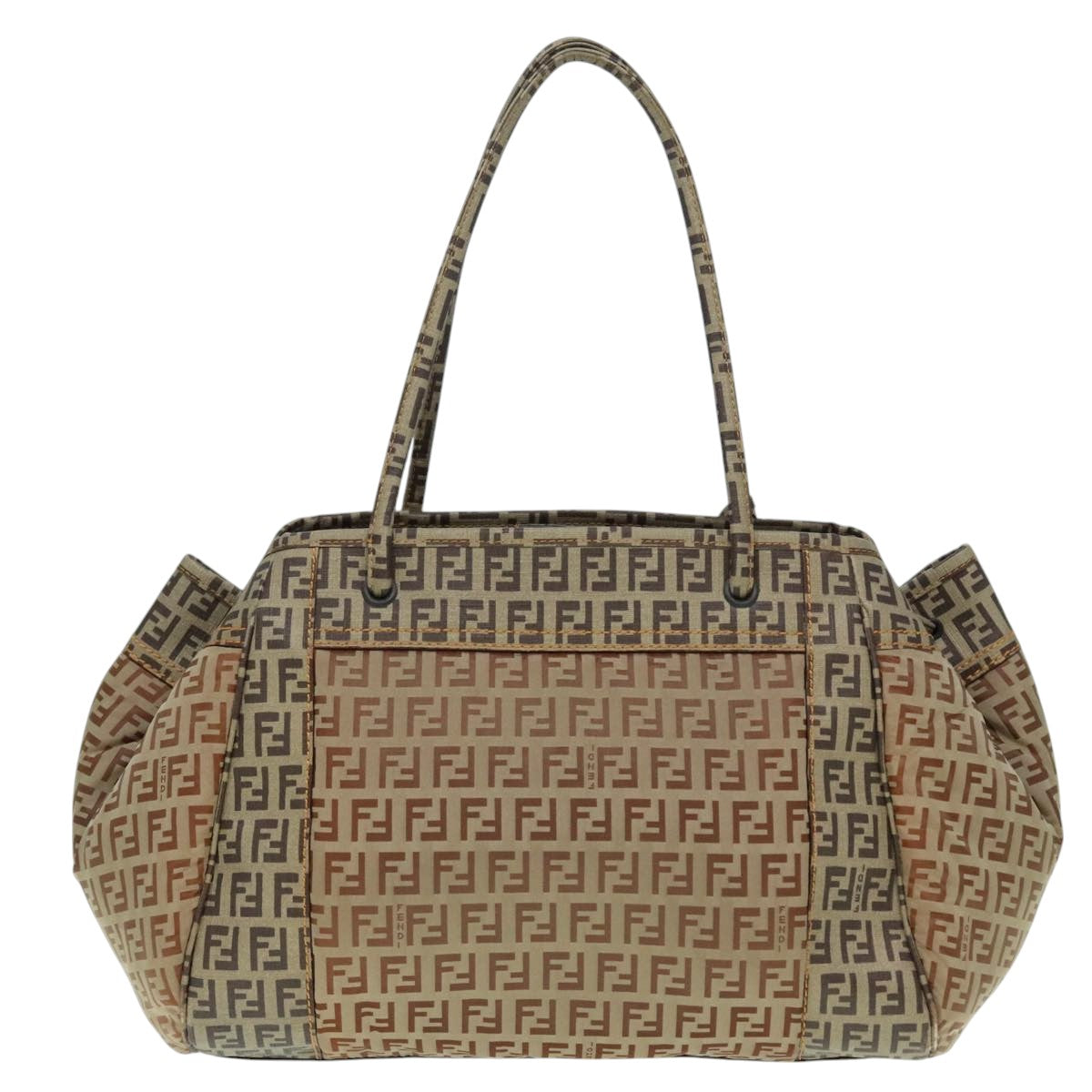 FENDI Zucchino Tote Bag Nylon Beige 8BN174 hk1659