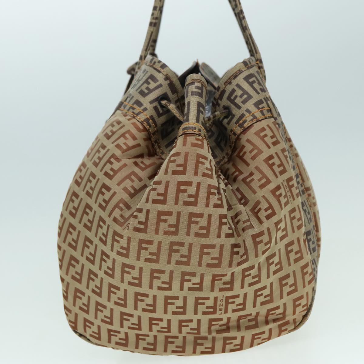 FENDI Zucchino Tote Bag Nylon Beige 8BN174 hk1659