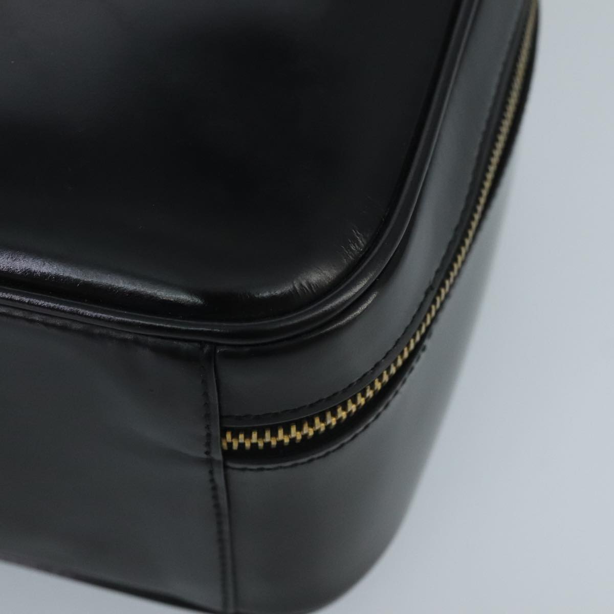GUCCI Bamboo Vanity Pot Pouch Enamel 2way Black Gold 000 270 0323 hk1713