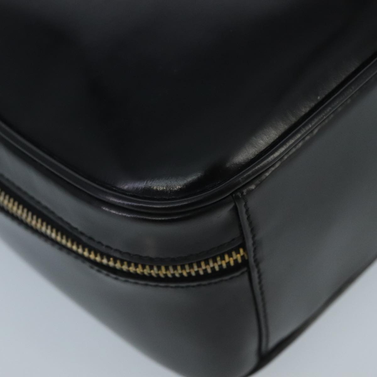 GUCCI Bamboo Vanity Pot Pouch Enamel 2way Black Gold 000 270 0323 hk1713